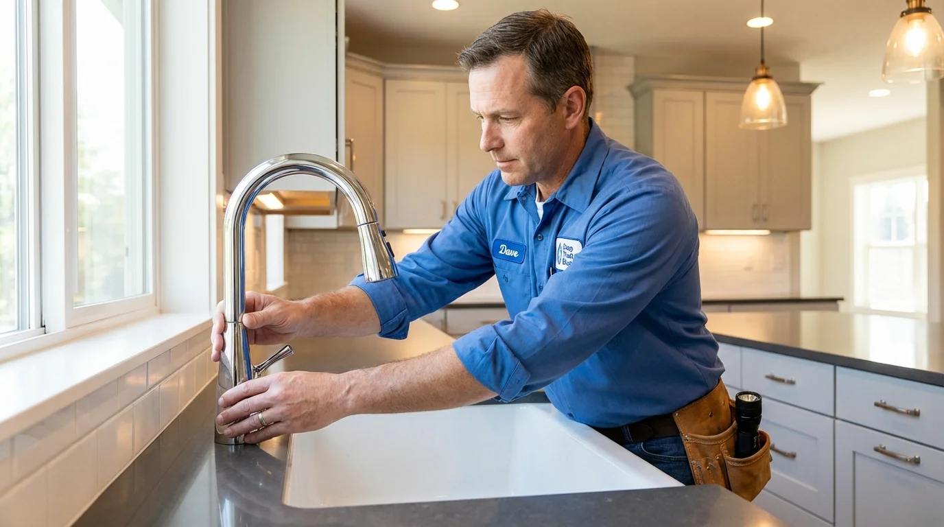 Kitchen faucet installation by Johns Plumbing LLC in Lockport